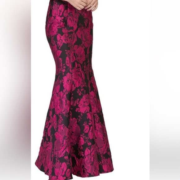 XSCAPE Floral Print Off-The- Shoulder Mermaid Gown Dress Size 10 - Picture 6 of 8